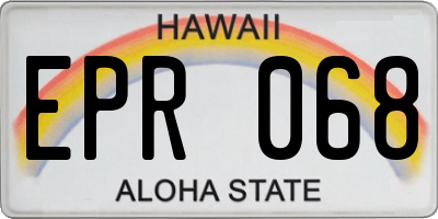 HI license plate EPR068