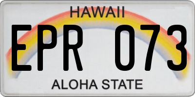HI license plate EPR073