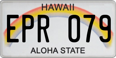 HI license plate EPR079