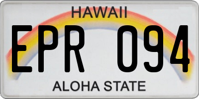 HI license plate EPR094