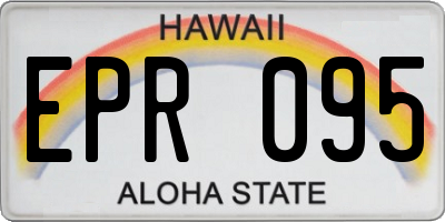 HI license plate EPR095
