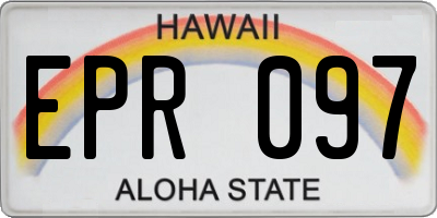 HI license plate EPR097