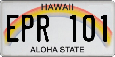 HI license plate EPR101