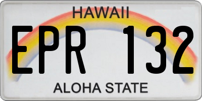 HI license plate EPR132