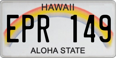 HI license plate EPR149