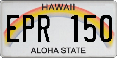 HI license plate EPR150