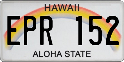 HI license plate EPR152