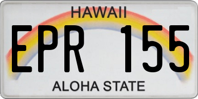 HI license plate EPR155