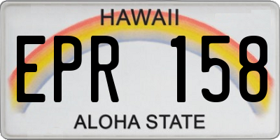 HI license plate EPR158
