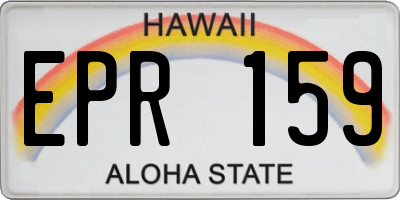 HI license plate EPR159