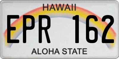 HI license plate EPR162