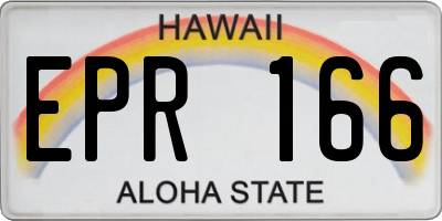 HI license plate EPR166