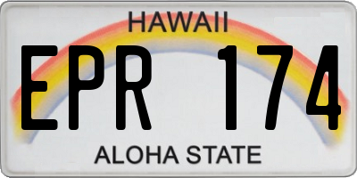 HI license plate EPR174