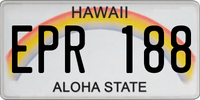 HI license plate EPR188