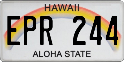 HI license plate EPR244