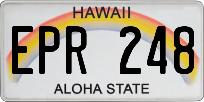 HI license plate EPR248