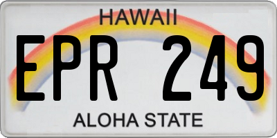 HI license plate EPR249