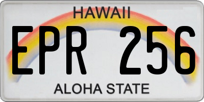 HI license plate EPR256