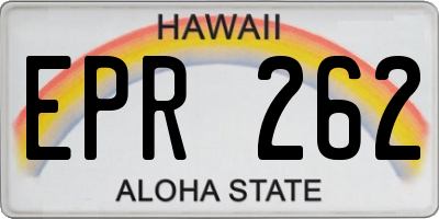 HI license plate EPR262