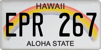 HI license plate EPR267