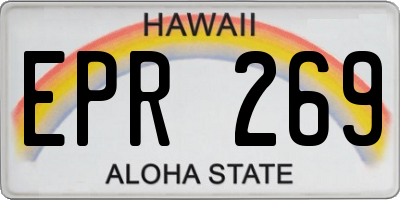 HI license plate EPR269