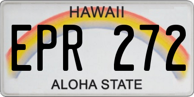 HI license plate EPR272