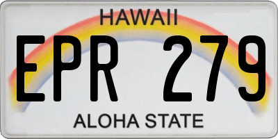HI license plate EPR279