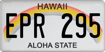 HI license plate EPR295