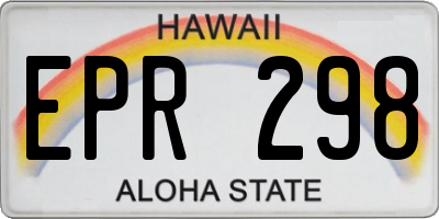 HI license plate EPR298
