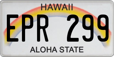 HI license plate EPR299
