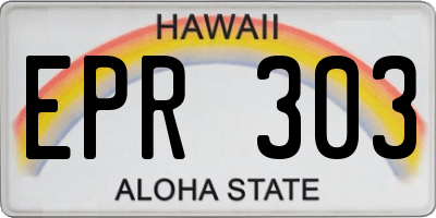 HI license plate EPR303