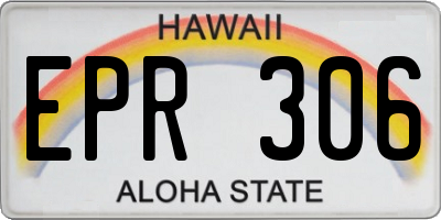HI license plate EPR306