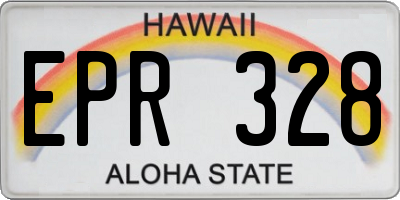 HI license plate EPR328