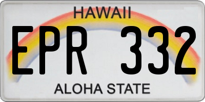 HI license plate EPR332