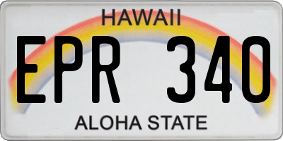 HI license plate EPR340