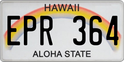 HI license plate EPR364
