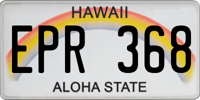 HI license plate EPR368