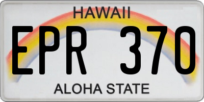 HI license plate EPR370