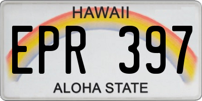 HI license plate EPR397