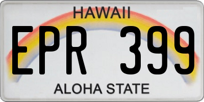 HI license plate EPR399