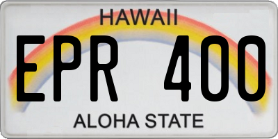 HI license plate EPR400