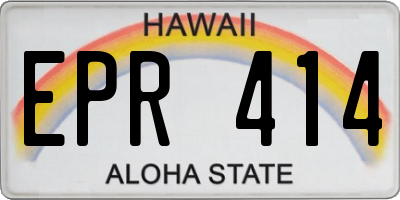 HI license plate EPR414