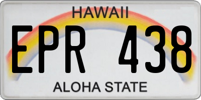 HI license plate EPR438