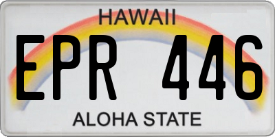 HI license plate EPR446