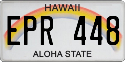 HI license plate EPR448