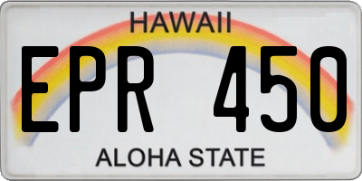 HI license plate EPR450