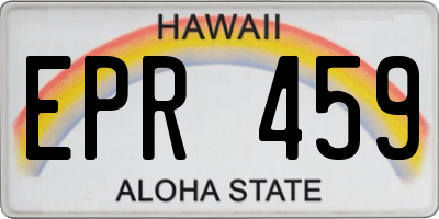 HI license plate EPR459