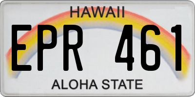 HI license plate EPR461