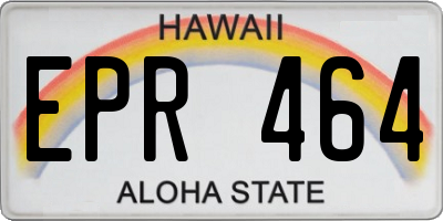 HI license plate EPR464