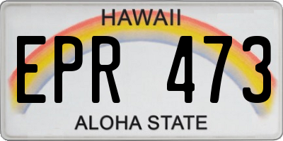 HI license plate EPR473